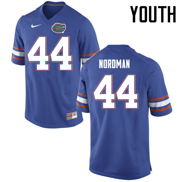 Youth Florida Gators #44 Tucker Nordman College Football Jerseys Sale-Blue